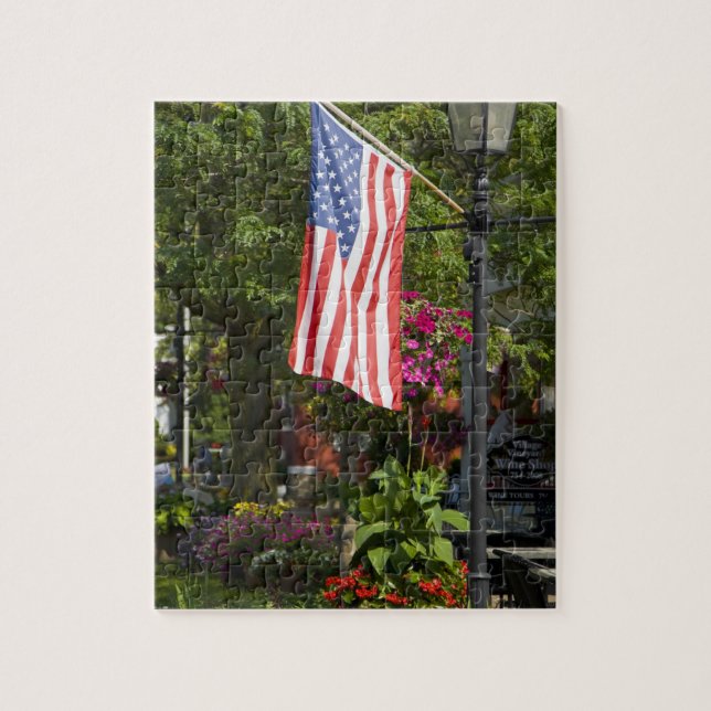 Puzzle Les Etats-Unis, New York, Lewiston. Drapeau (Vertical)