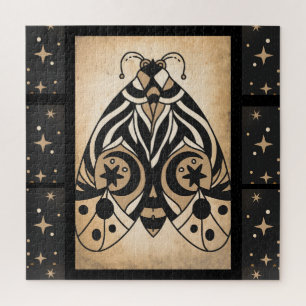 Puzzle Les étoiles noires mystiques d'or éclatent