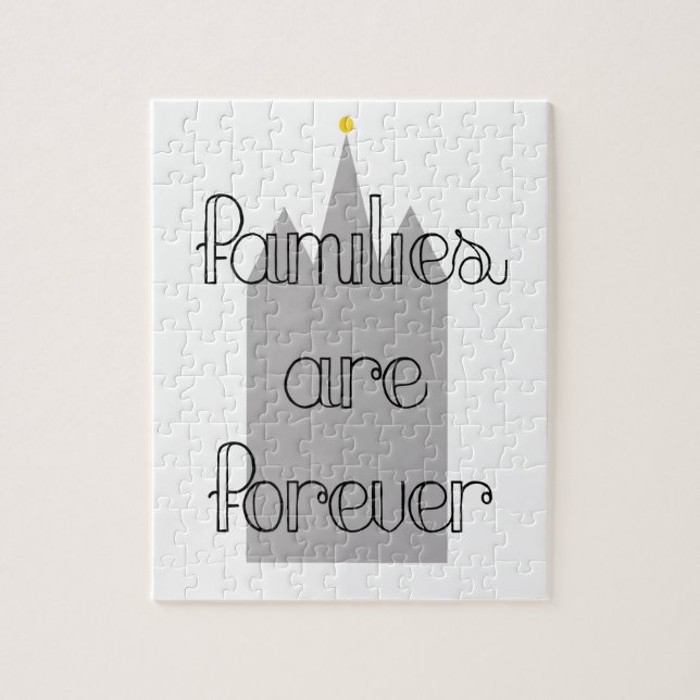 Puzzle les familles sont pour toujours mormon lds temple (Vertical)