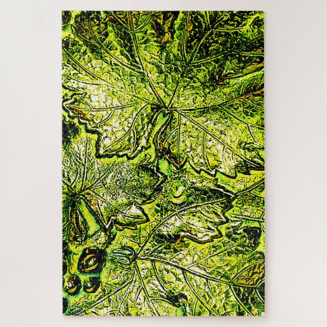 PUZZLE LES FEUILLES DE CÉRÉBRAGE VERT LES PLUS DIFFICILES (Vertical)