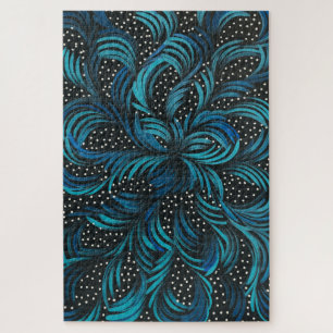 Puzzle Les Feuilles de médecine Bush père rêvent en bleu