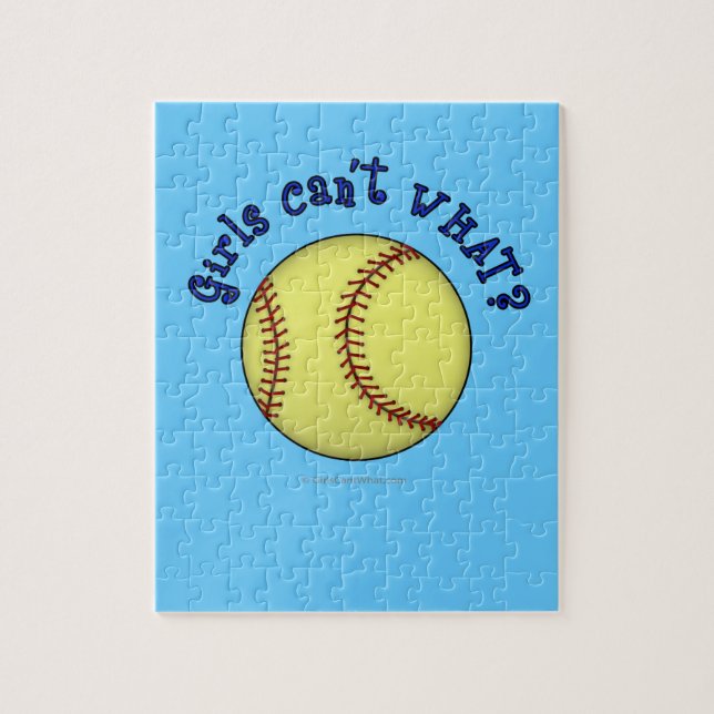 Puzzle Les Filles du Softball-Blue (Vertical)