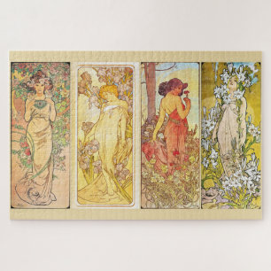 Puzzle Les Fleurs 1898 - Art Nouveau Floral de Mucha