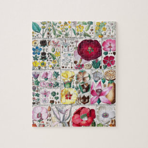 Puzzle Les fleurs Vintages La nature rose L'art unique du