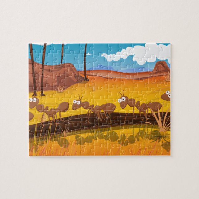 Puzzle Les fourmis de dessin (Horizontal)