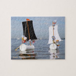 Puzzle Les fubby en mer contre la pollution plastique.