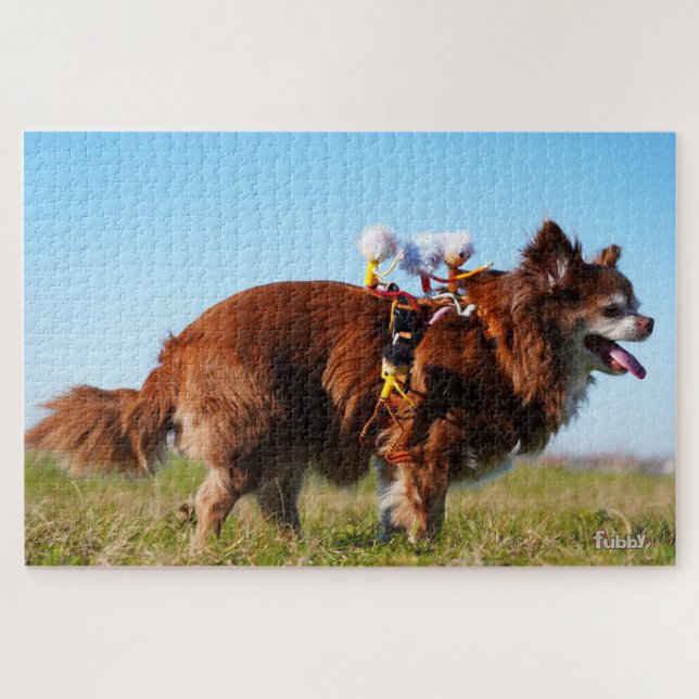 Puzzle Les Fubby qui chevauchent leur petit ami chien. (Horizontal)