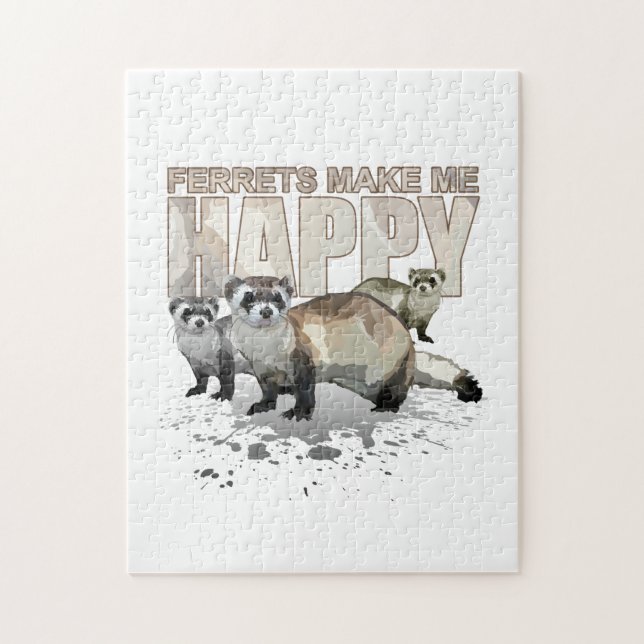 Puzzle Les furets me rendent heureux (Vertical)