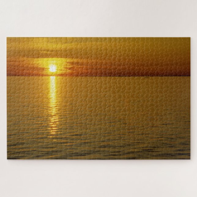 Puzzle Les îles suédoises coucher du soleil. (Horizontal)