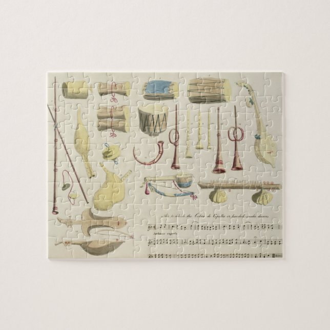 Puzzle Les instruments de musique indiens, plaquent 23 de (Horizontal)