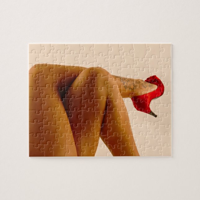 Puzzle Les jambes nues croisées de la femme avec les (Horizontal)