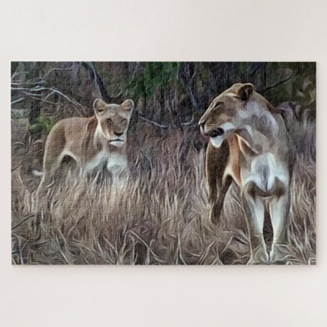 Puzzle Les lionesses (Horizontal)
