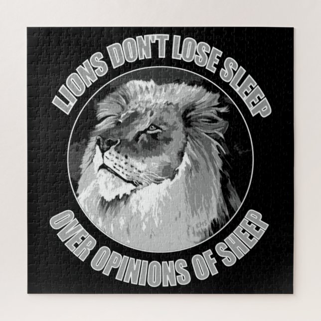 Puzzle Les lions ne perdent pas leur sommeil sur les opin (Vertical)