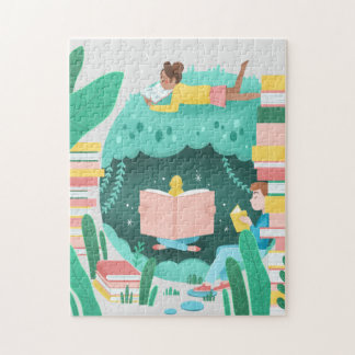 Puzzle Les livres sont ma place heureuse