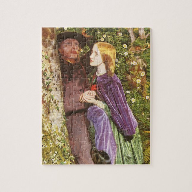Puzzle Les Longs Fiançailles par Arthur Hughes, Art Vinta (Vertical)