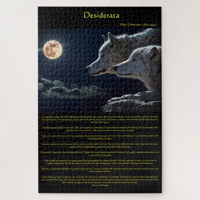 Puzzle Les loups blancs de Desiderata sur le versant mont (Vertical)