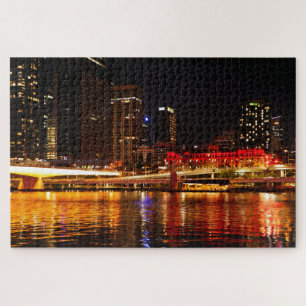 Puzzle Les lumières de la ville de Brisbane la nuit