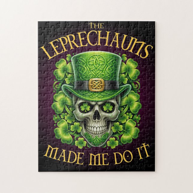 Puzzle Les lutins m'ont fait faire ça Crâne St-Patric (Vertical)