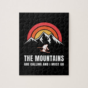 Puzzle Les montagnes m'appellent et je dois partir skieur