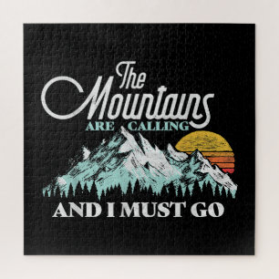 Puzzle Les montagnes m'appellent Je dois y aller Rétro 80