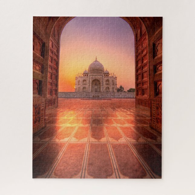 Puzzle Les monuments | Taj Mahal, Inde au coucher du sole (Vertical)