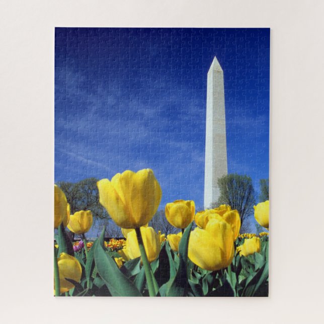 Puzzle Les monuments | Washington Monument au printemps (Vertical)