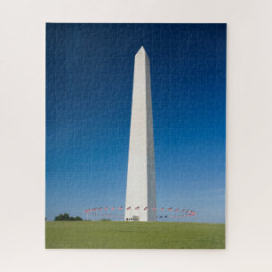 Puzzle Les monuments   Washington Monument avec drapeaux