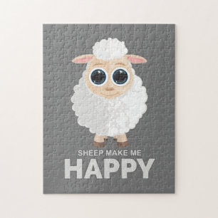 Puzzle Les moutons me rendent heureux