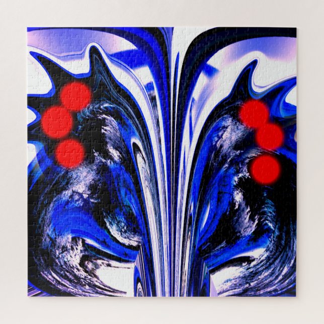 Puzzle Les orbes rouges dans l'art de la nuit (Vertical)