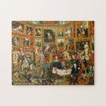 Puzzle Les Paintings in a Room Vintage Art Family Indoor<br><div class="desc">Custom, personalized, familiale kids art lovers 250 pieces jigsaw puzzle, featuring an interesting intricate detailed vintage painting, oil on canvas, by Johann Zoffany, featuring a room full of paintings from top to bottom on the walls and sculptures on the floor, an art gallery, and your note / greetings in an...</div>
