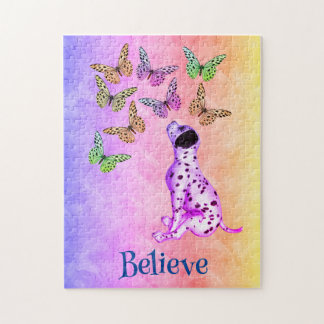 Puzzle Les papillons de chiot dalmate croient Inspiration
