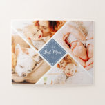 Puzzle Les photos de Best Maman Ever Modern Custom<br><div class="desc">Ce design simple et classique est composé de typographie serif et d'ajouter une photo personnalisée. "The Best Mom Ever" au milieu et entouré de quatre photos de votre mère,  maman,  mère,  maman,  maman,  etc.</div>