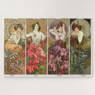 Puzzle Les Pierres Précieuses 1900 par Mucha - Art Nouvea