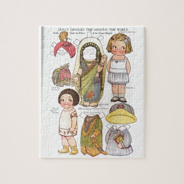 Puzzle Les poupées en papier de Dolly Dingle : Tour du mo (Vertical)