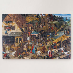 Puzzle Les proverbes hollandais   Pieter Bruegel l'Ancien