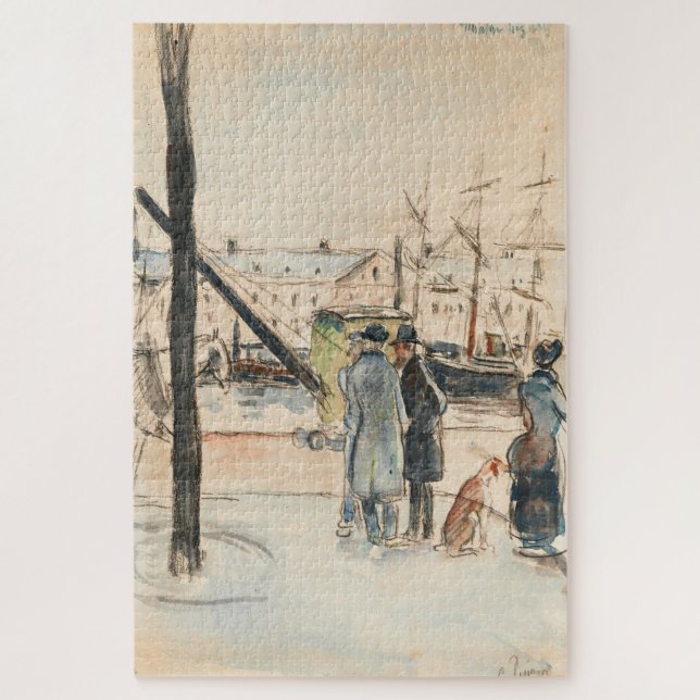 Puzzle Les Quais à Rouen – Camille Pissarro (Vertical)