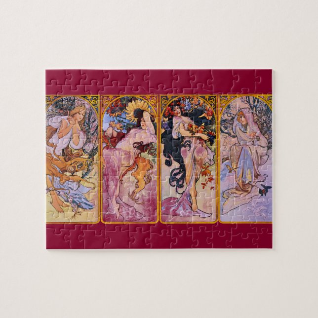 Puzzle Les Quatre Saisons Art Nouveau (Horizontal)