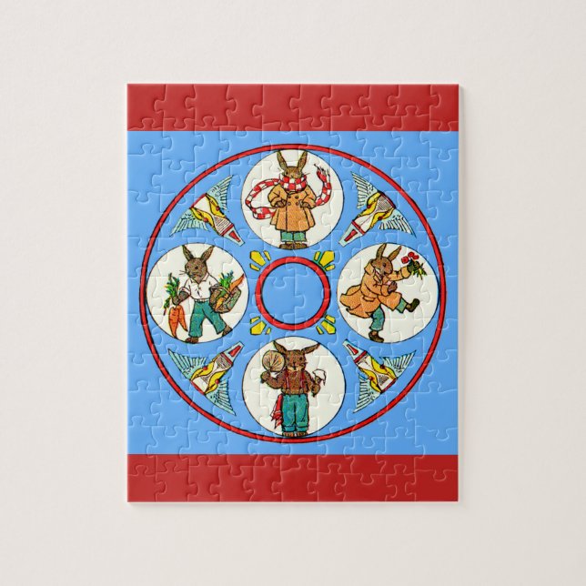 Puzzle les quatre saisons d’un lapin (Vertical)