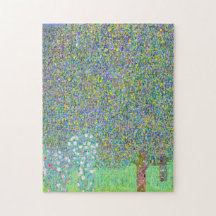 Puzzle Les Rosiers de Gustav Klimt sous la peinture de l'