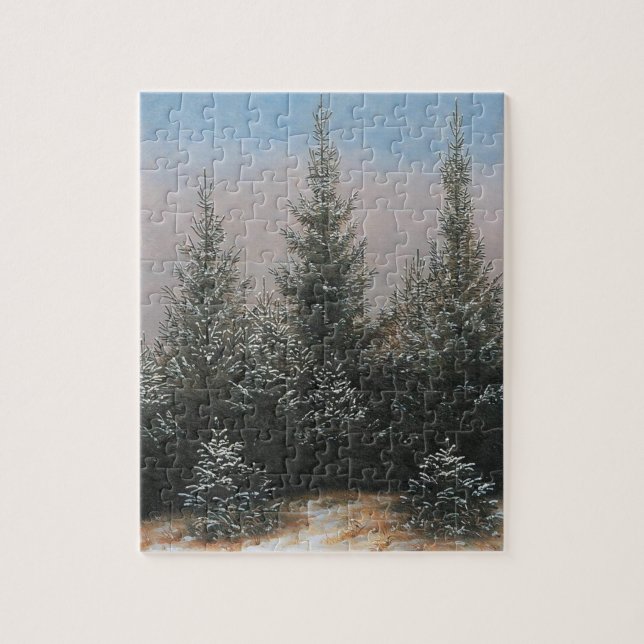 Puzzle Les sapins dans la neige (Scène de Noël d'hiver) (Vertical)