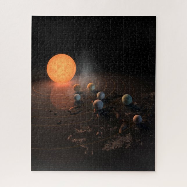 Puzzle Les Sept Planètes De Trappist-1 En Orbite Autour D (Vertical)