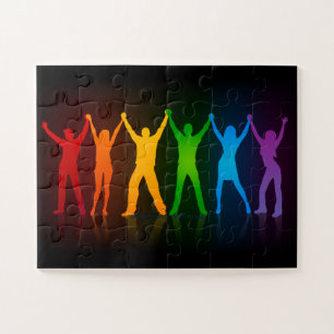 Puzzle Les six silhouettes debout de Slipperyjoe, bras le