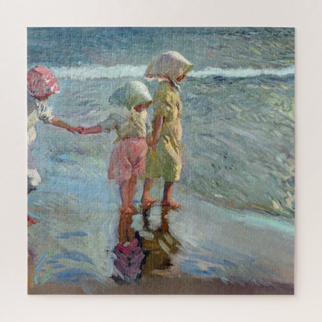 Puzzle Les trois sœurs sur la plage par Joaquin Sorolla (Vertical)