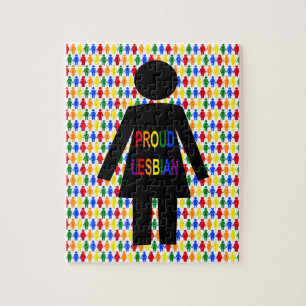 Puzzle Lesbienne LGBTQ Silhouette et Rainbow Ladies