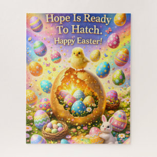 Puzzle L'espoir est prêt à éclore joyeux Pâques magique p