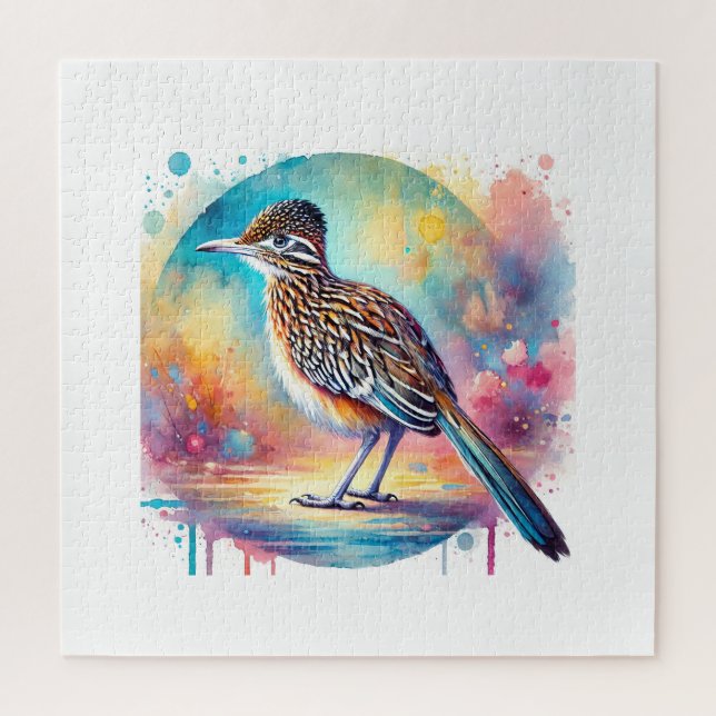 Puzzle Lesser Roadrunner 030924AREF147 - Watercolor (Vertical)