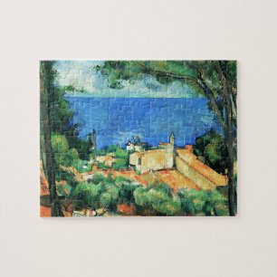 Puzzle L'Estaque aux toits rouges par Paul Cezanne
