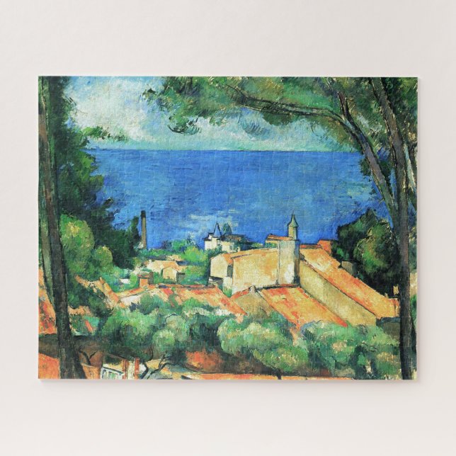 Puzzle L'Estaque aux toits rouges par Paul Cezanne (Horizontal)