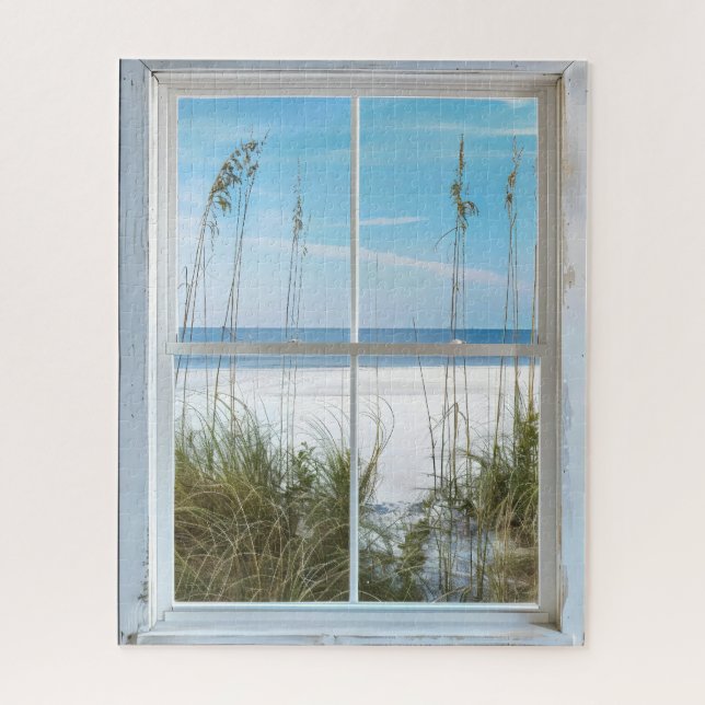Puzzle L'été sur la fenêtre de la plage (Vertical)