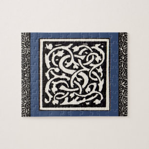 Puzzle Lettre Art Nouveau S Monogramme Vintage